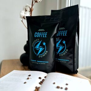 Кава «Energy Power»450г (зерно) суміш арабіки 60% та робусти 40% (Бразилія Сантос, Уганда Другар, Індія Чері),